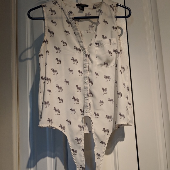 Tie-Up Zebra Print Tank - Picture 1 of 4